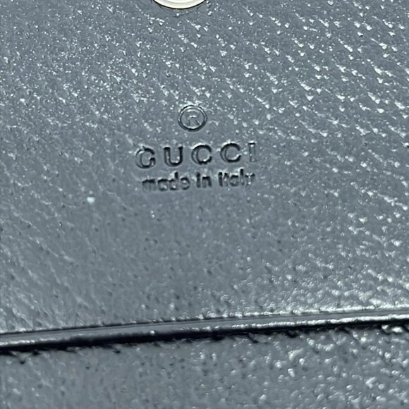 GUCCI Interlocking G Black Leather - Card Case 412-042725 - Picture 4 of 4